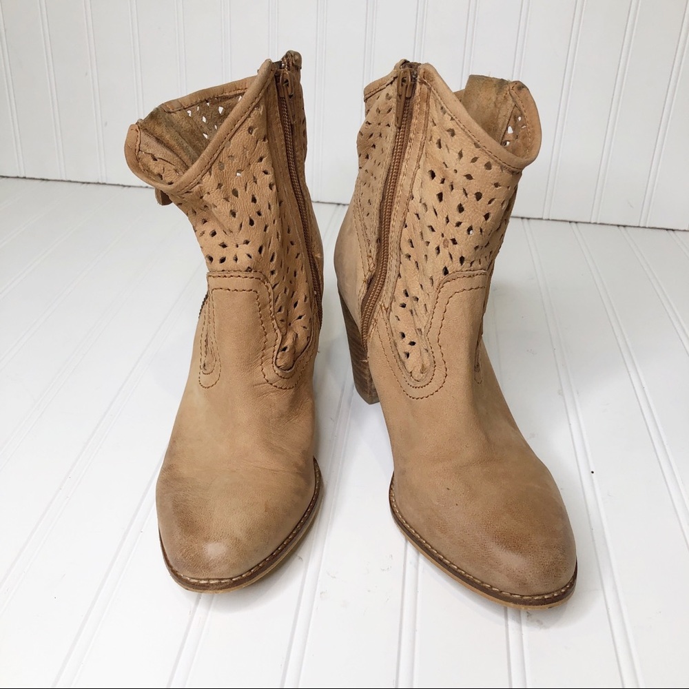 Rebels Light Brown Soft Leather Boots. STOMP